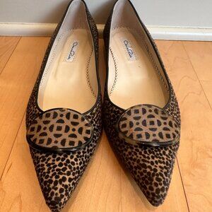 Oscar de la Renta Mohair/pony ballet flats